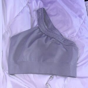 Grey one strap tank